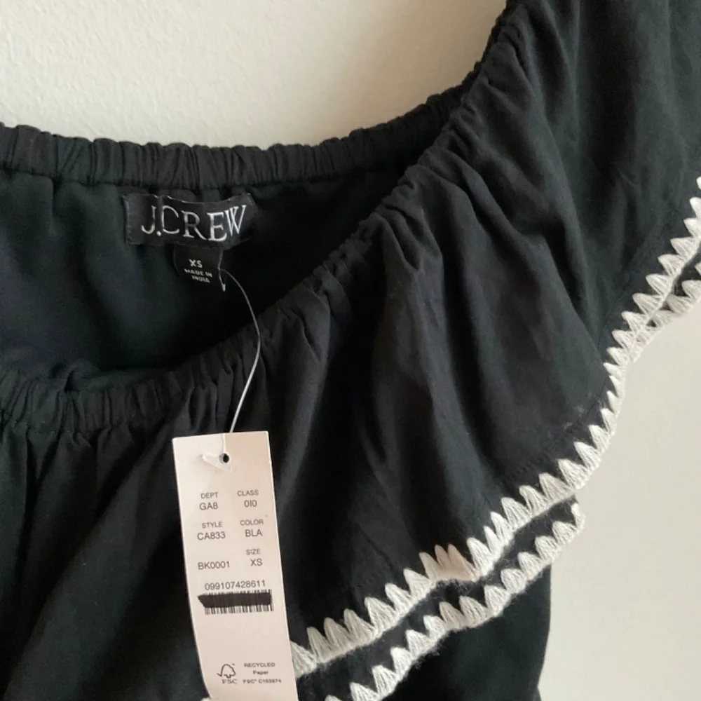 J. Crew Black Off The Shoulder Ruffle Top - Various Size